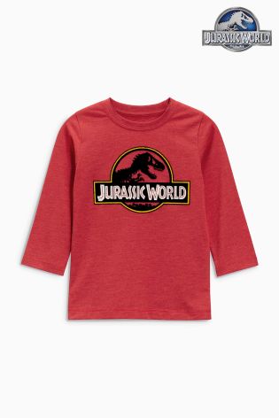 Red Long Sleeve Jurassic World T-Shirt (3mths-6yrs)